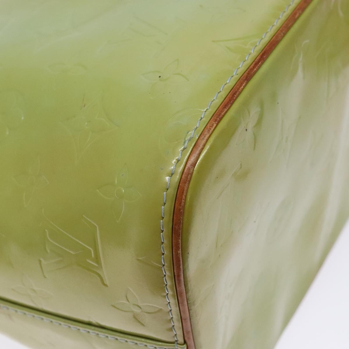 LOUIS VUITTON Monogram Vernis Houston Hand Bag Baby Blue M91005 LV Auth 141488