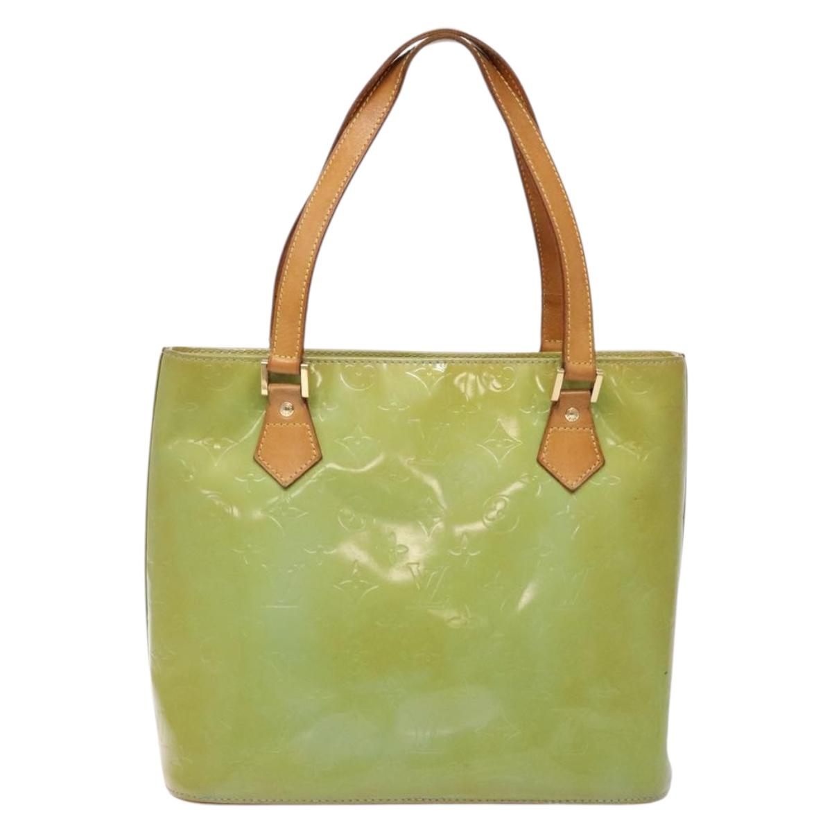 LOUIS VUITTON Monogram Vernis Houston Hand Bag Baby Blue M91005 LV Auth 141488