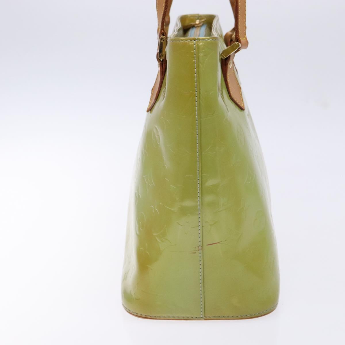 LOUIS VUITTON Monogram Vernis Houston Hand Bag Baby Blue M91005 LV Auth 141488