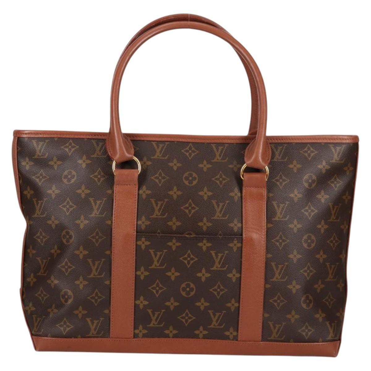 LOUIS VUITTON Monogram Sac Weekend PM Hand Bag M42425 LV Auth 141490