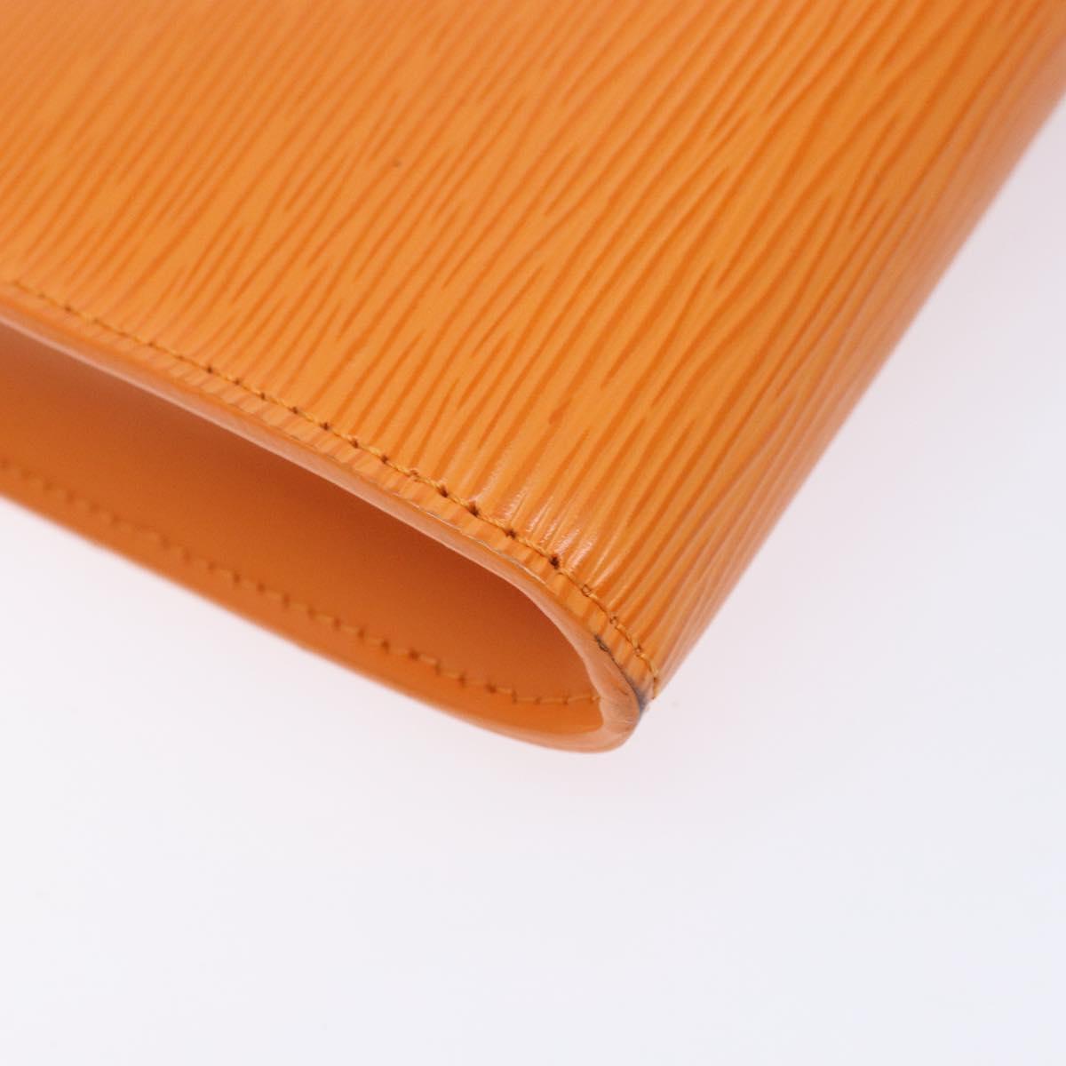 LOUIS VUITTON Epi Pochette Accessoires Pouch Orange Mandarin M5294H Auth 141495