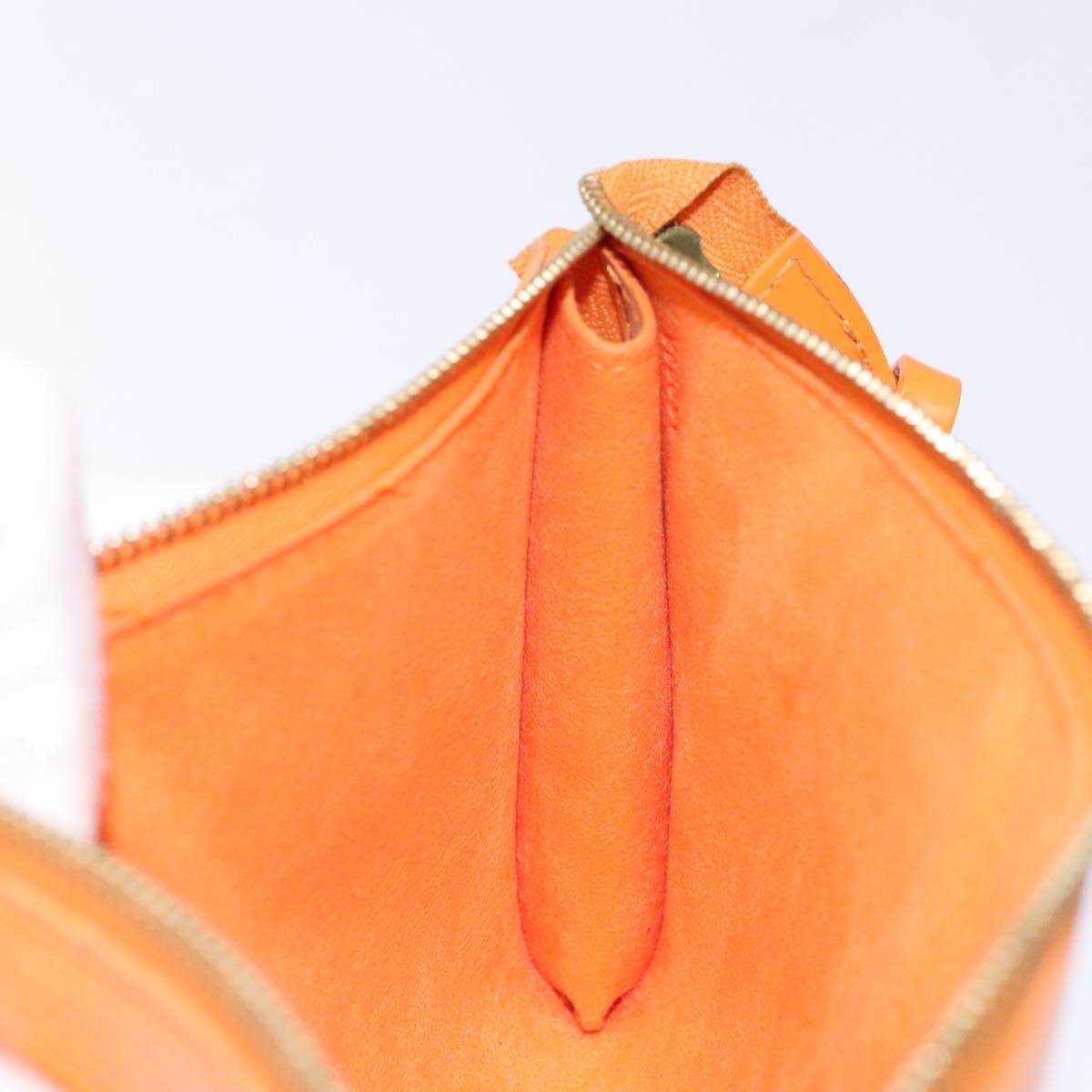 LOUIS VUITTON Epi Pochette Accessoires Pouch Orange Mandarin M5294H Auth 141495