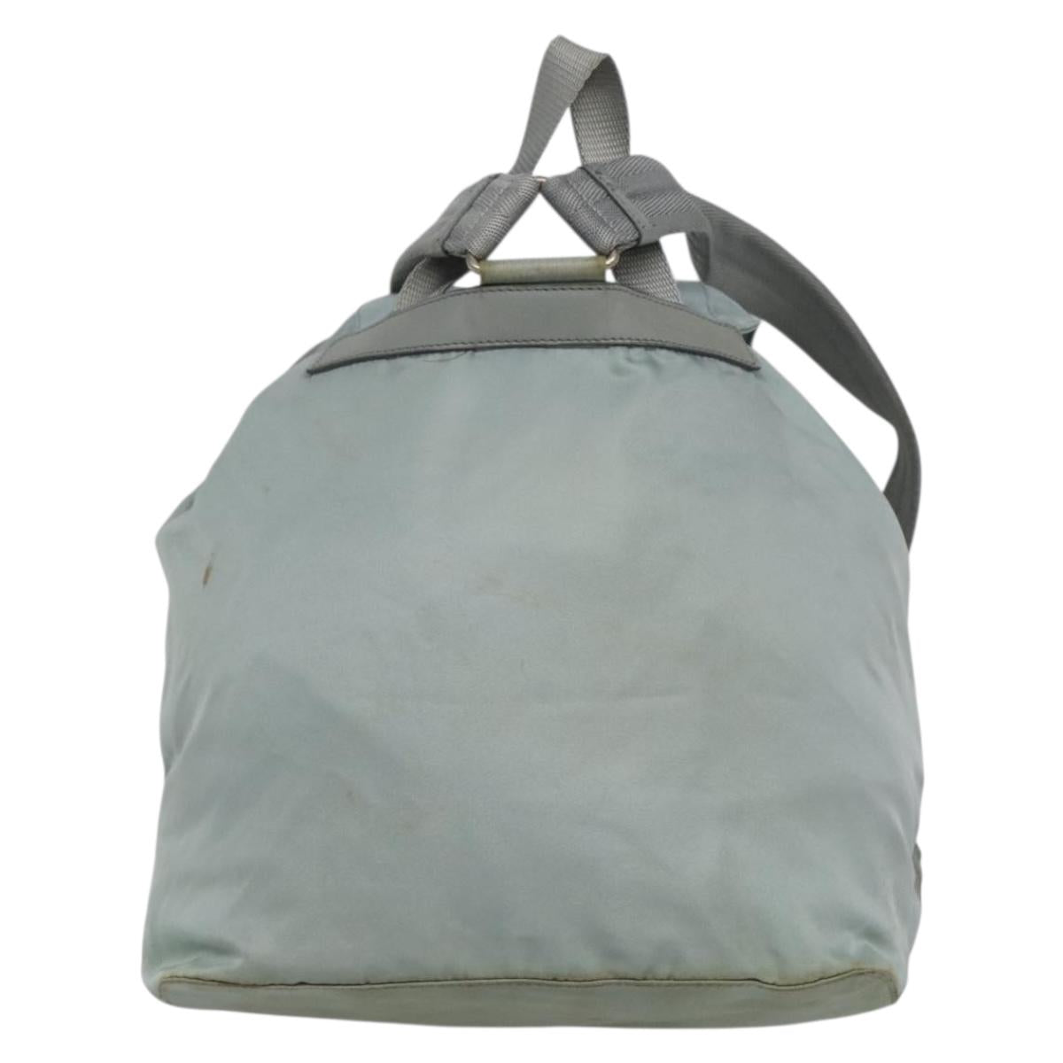 PRADA Backpack Nylon Light Blue Silver Auth 141519