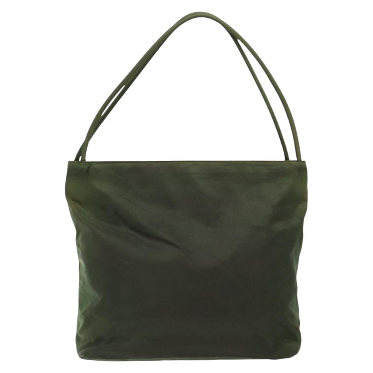 PRADA Shoulder Bag Nylon Green Auth 141528