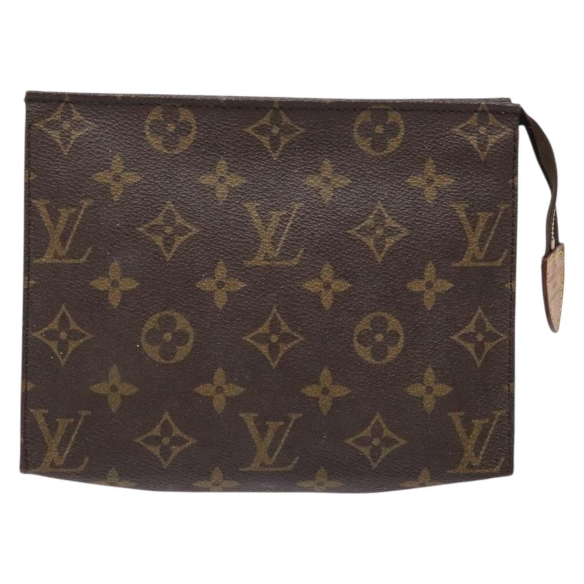 LOUIS VUITTON Monogram Poche Toilette 19 Pouch M47544 LV Auth 141539
