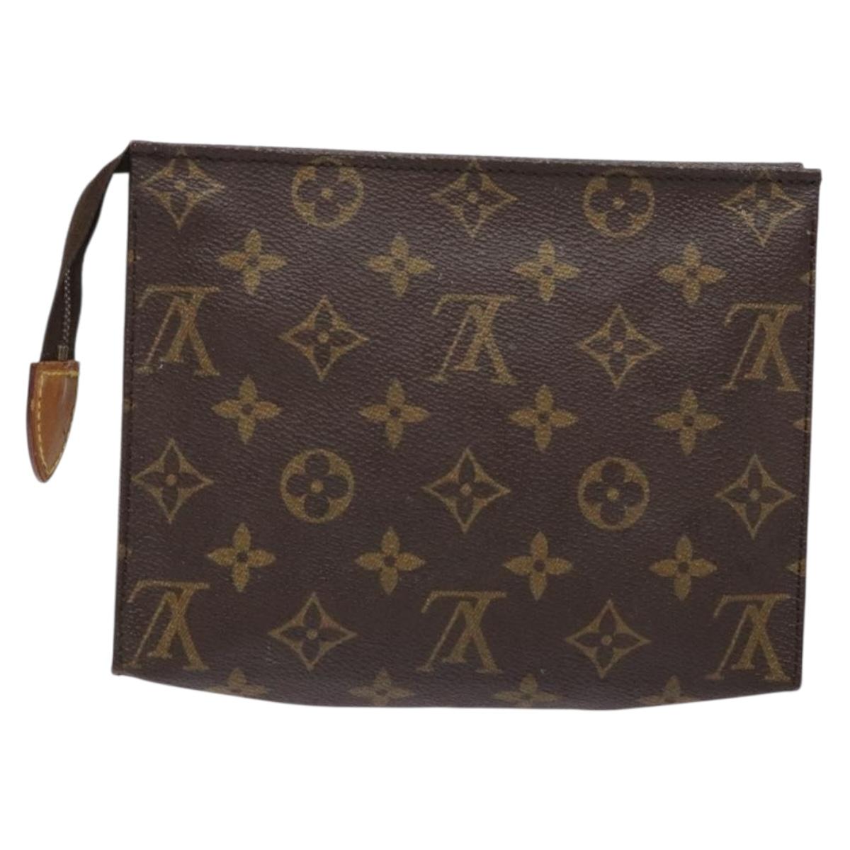 LOUIS VUITTON Monogram Poche Toilette 19 Pouch M47544 LV Auth 141539