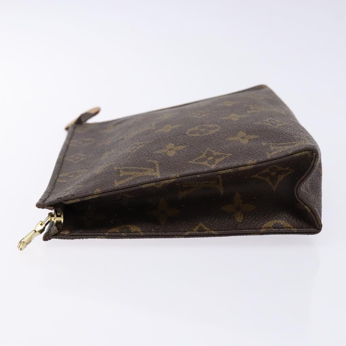 LOUIS VUITTON Monogram Poche Toilette 19 Pouch M47544 LV Auth 141539