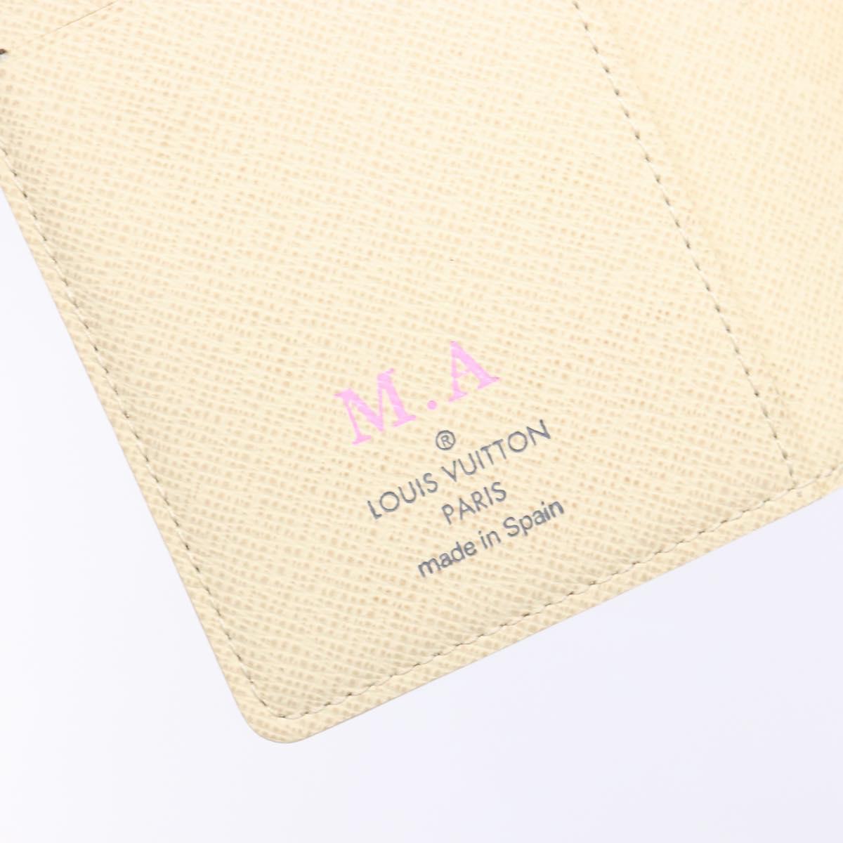 LOUIS VUITTON Damier Azur Agenda PM Day Planner Cover R20706 LV Auth 141555