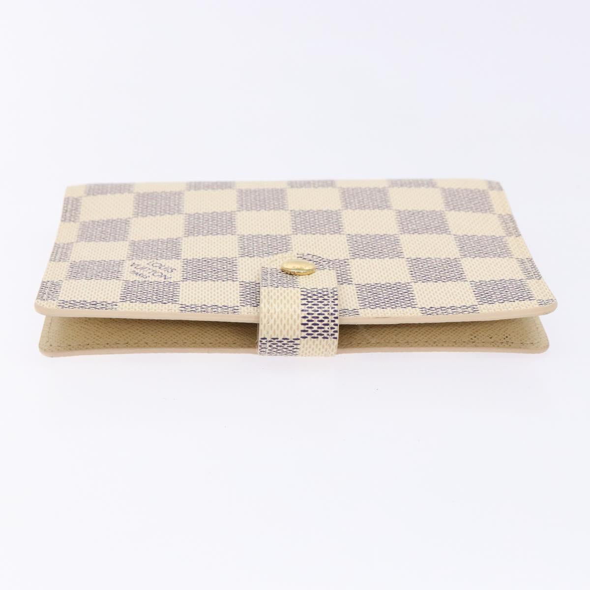 LOUIS VUITTON Damier Azur Agenda PM Day Planner Cover R20706 LV Auth 141555