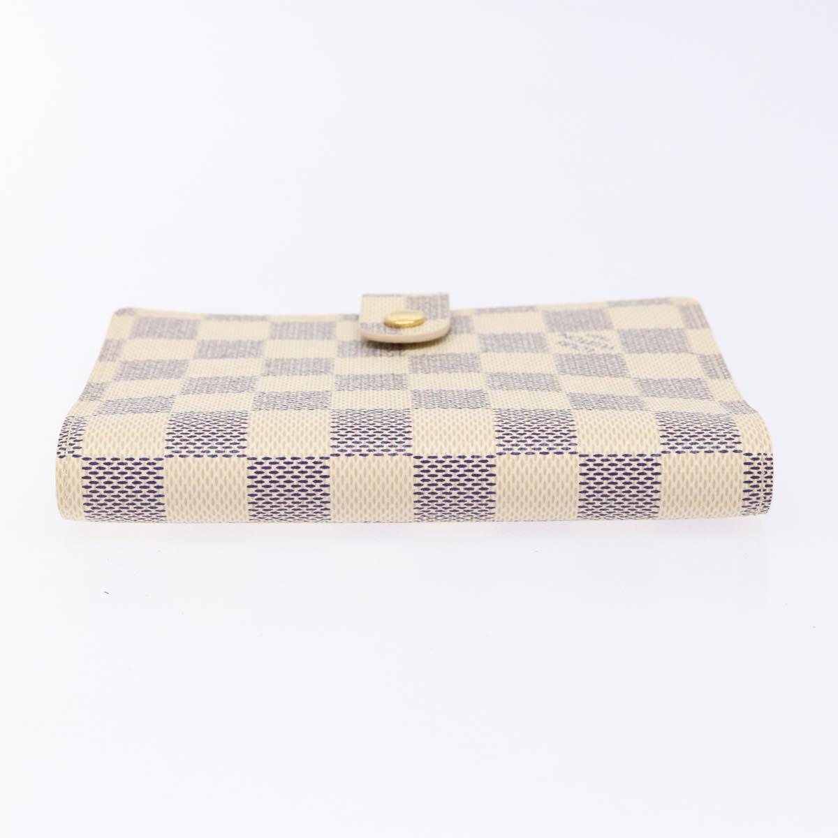LOUIS VUITTON Damier Azur Agenda PM Day Planner Cover R20706 LV Auth 141555