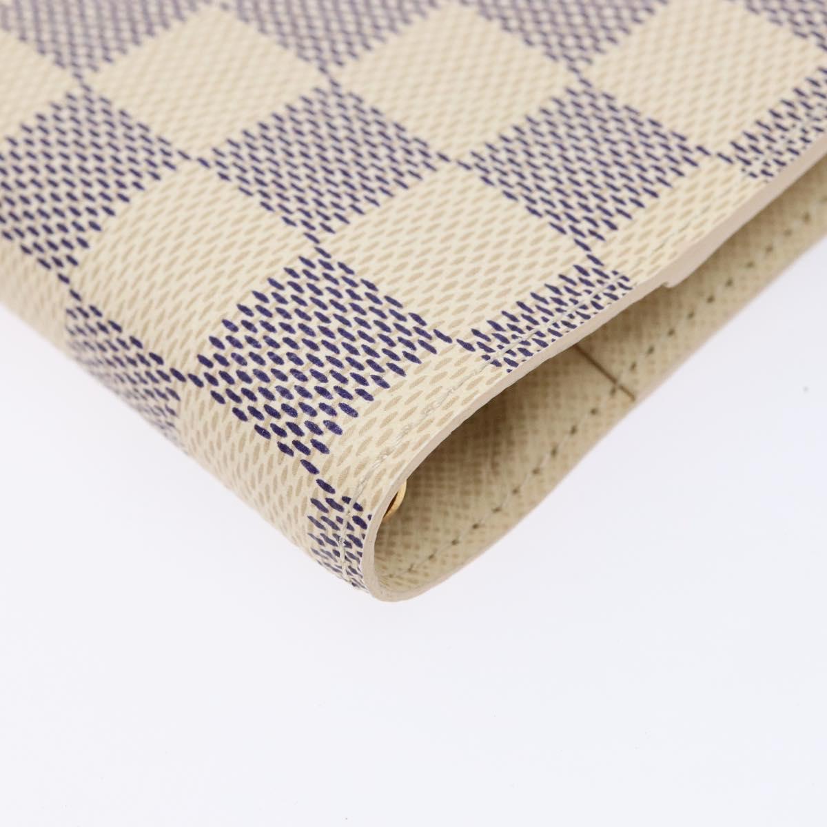 LOUIS VUITTON Damier Azur Agenda PM Day Planner Cover R20706 LV Auth 141555