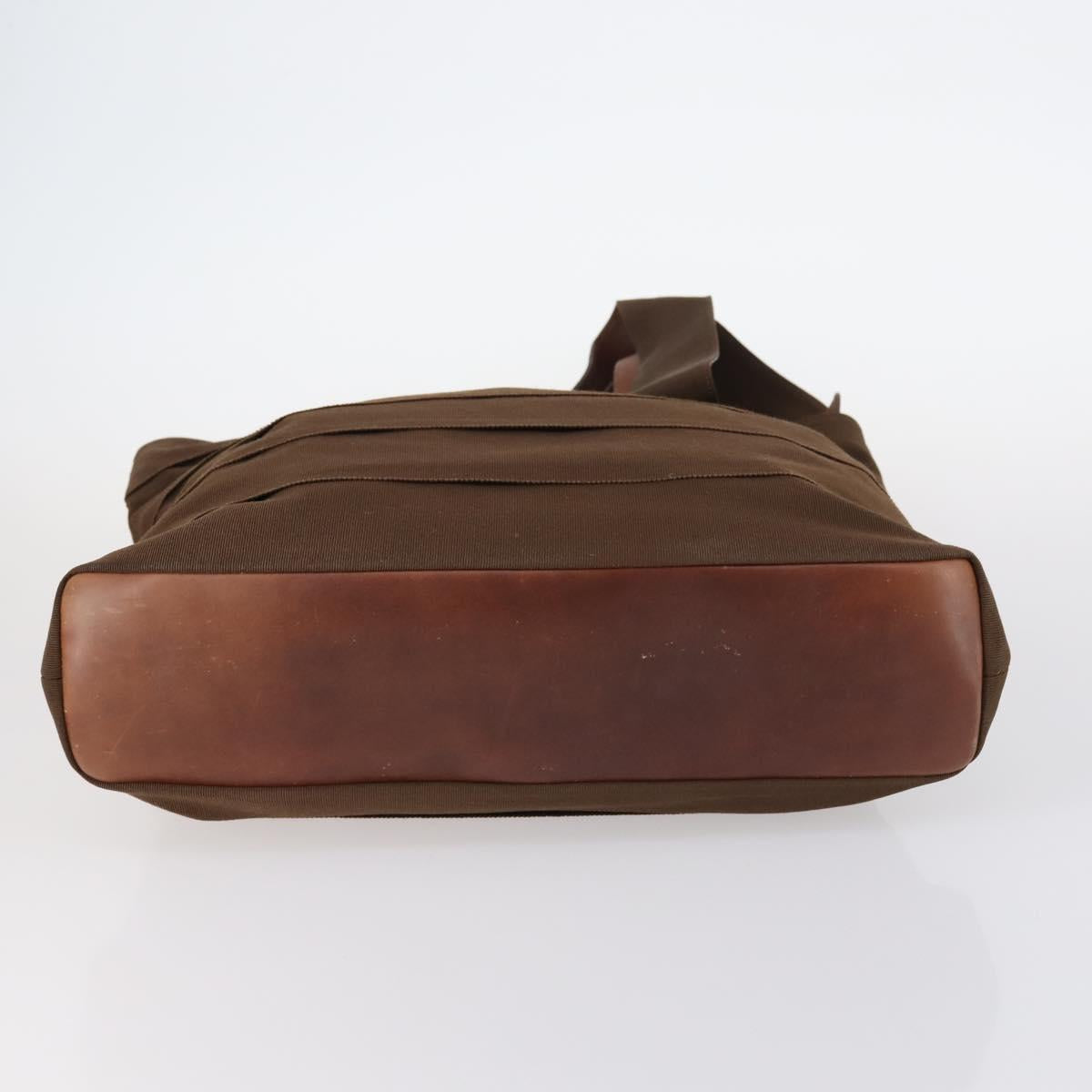 Salvatore Ferragamo Shoulder Bag Leather Nylon 2Set Beige Brown Auth 141558