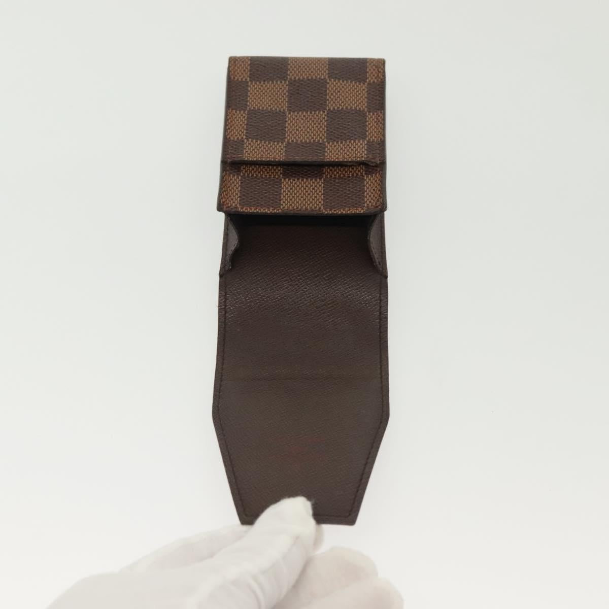 LOUIS VUITTON Damier Ebene Etui Cigarette Case N63024 LV Auth 141585