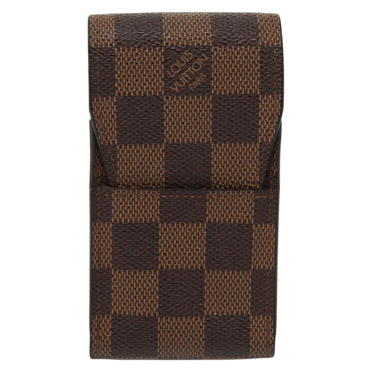 LOUIS VUITTON Damier Ebene Etui Cigarette Case N63024 LV Auth 141585