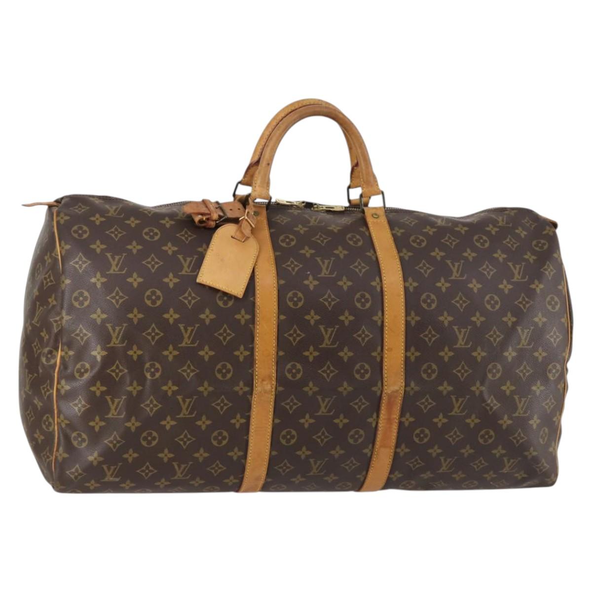 LOUIS VUITTON Monogram Keepall 60 Boston Bag M41422 LV Auth 141593