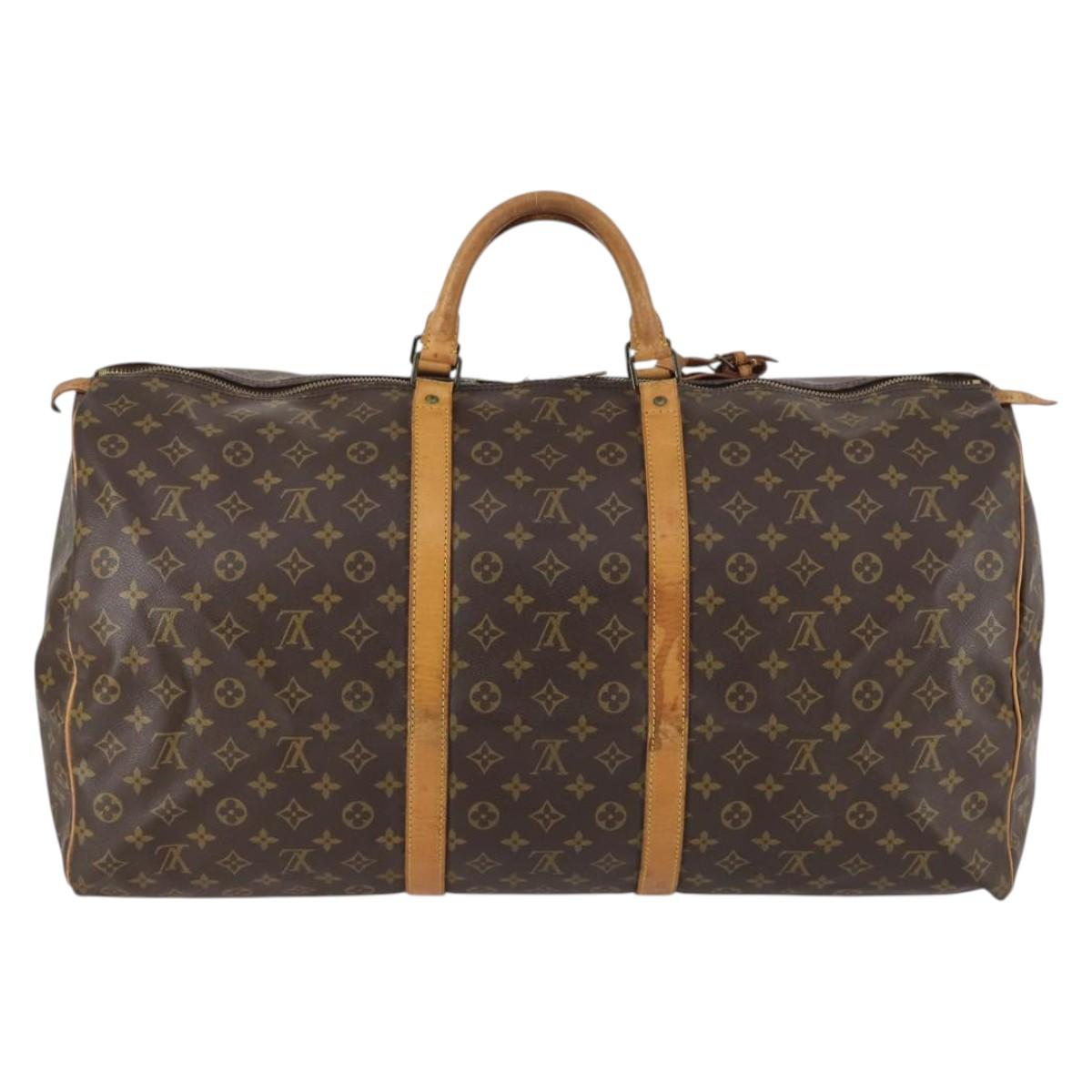 LOUIS VUITTON Monogram Keepall 60 Boston Bag M41422 LV Auth 141593