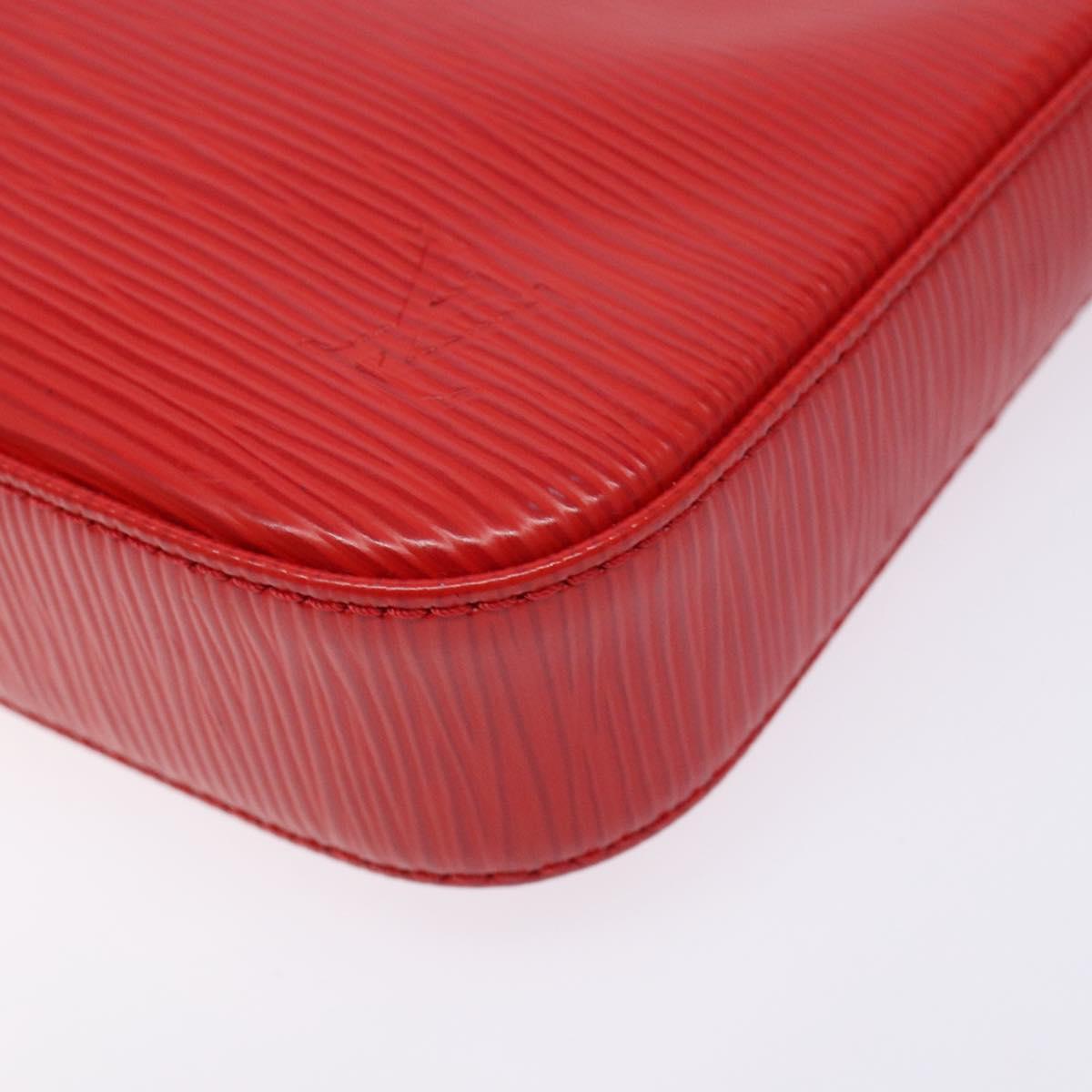 LOUIS VUITTON Epi Pochette Accessoires Pouch Red M52947 LV Auth 141595V