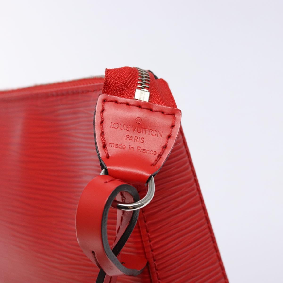 LOUIS VUITTON Epi Pochette Accessoires Pouch Red M52947 LV Auth 141595