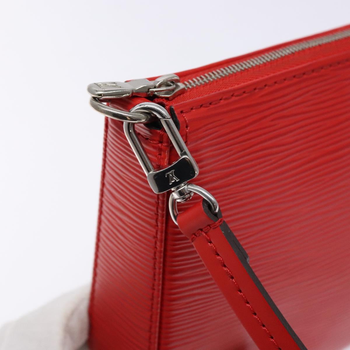 LOUIS VUITTON Epi Pochette Accessoires Pouch Red M52947 LV Auth 141595V