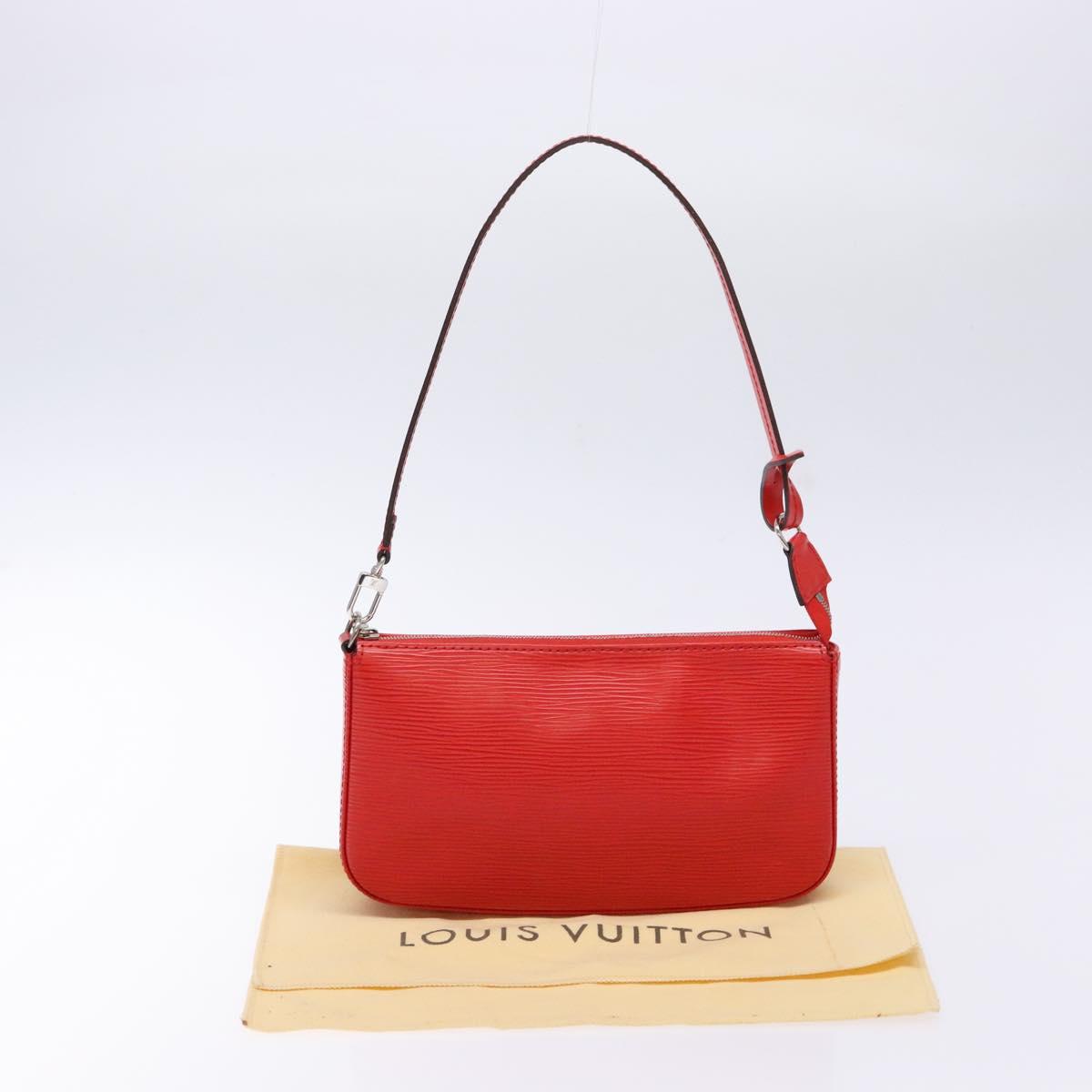 LOUIS VUITTON Epi Pochette Accessoires Pouch Red M52947 LV Auth 141595