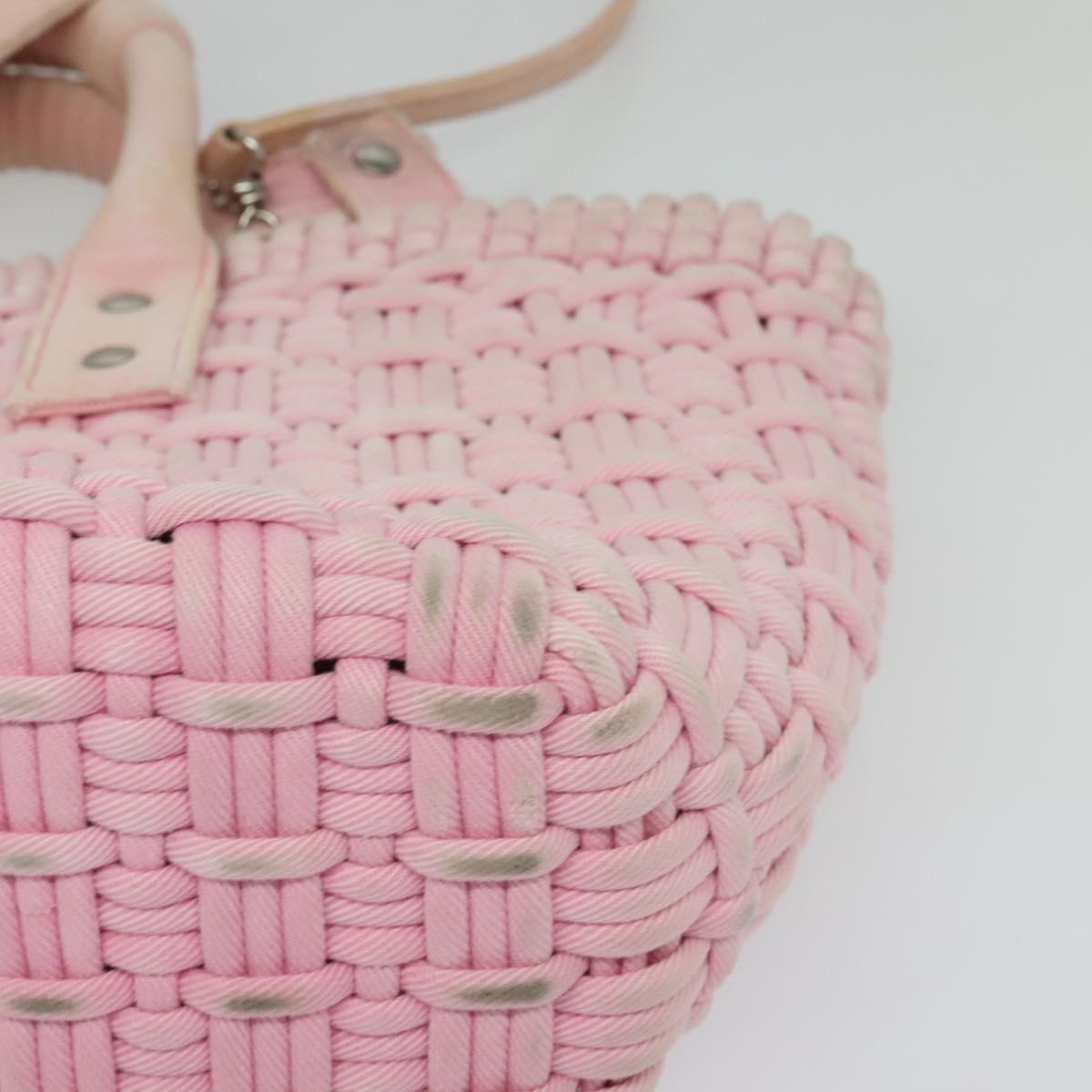 BALENCIAGA Bistro Hand Bag Enamel 2way Pink Silver 671342 Auth 141599