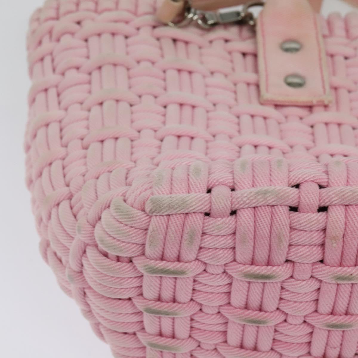 BALENCIAGA Bistro Hand Bag Enamel 2way Pink Silver 671342 Auth 141599