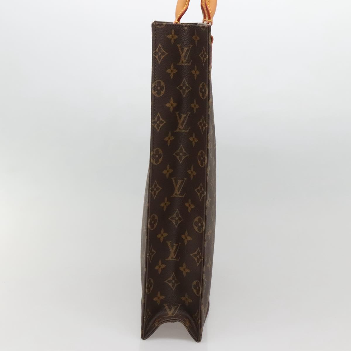 LOUIS VUITTON Monogram Sac Plat Hand Bag M51140 LV Auth 141603