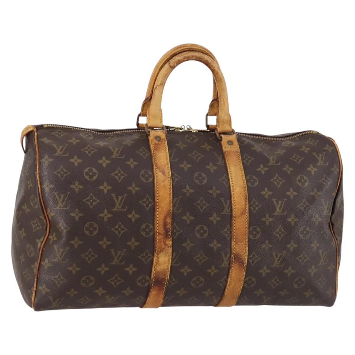 LOUIS VUITTON Monogram Keepall 45 Boston Bag M41428 LV Auth 141604
