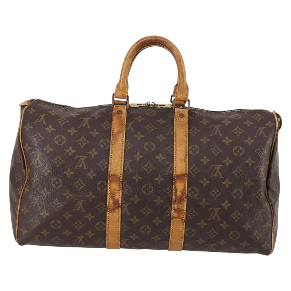 LOUIS VUITTON Monogram Keepall 45 Boston Bag M41428 LV Auth 141604