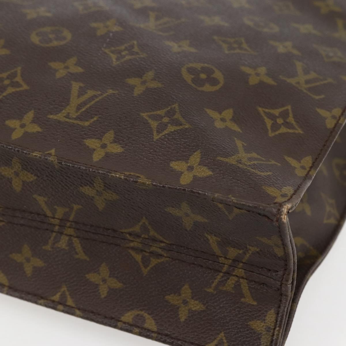 LOUIS VUITTON Monogram Sac Plat Hand Bag M51140 LV Auth 141606