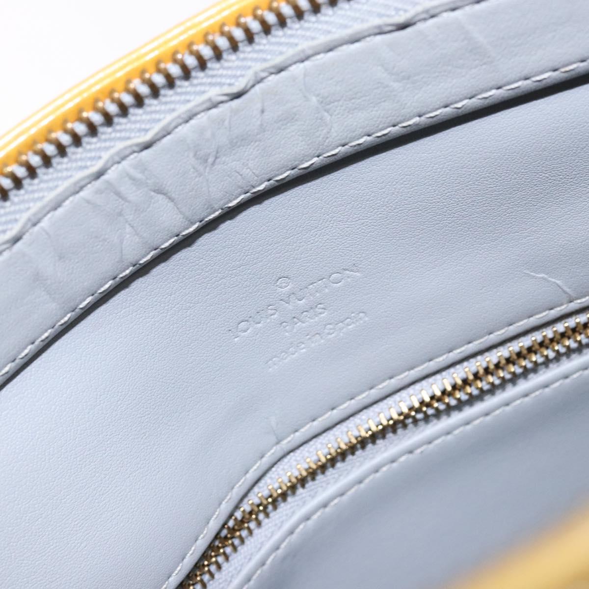 LOUIS VUITTON Monogram Vernis Houston Hand Bag Gris M91053 LV Auth 141607