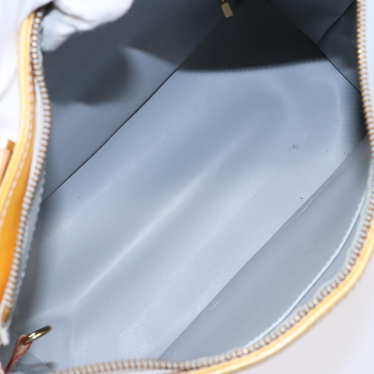 LOUIS VUITTON Monogram Vernis Houston Hand Bag Gris M91053 LV Auth 141607