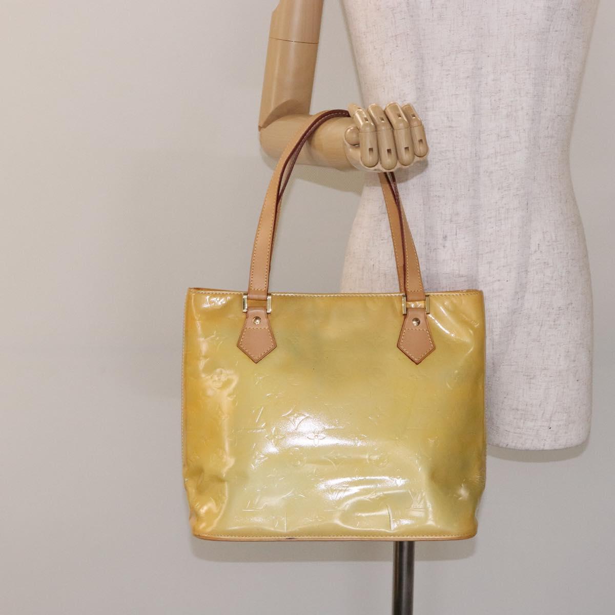 LOUIS VUITTON Monogram Vernis Houston Hand Bag Gris M91053 LV Auth 141607