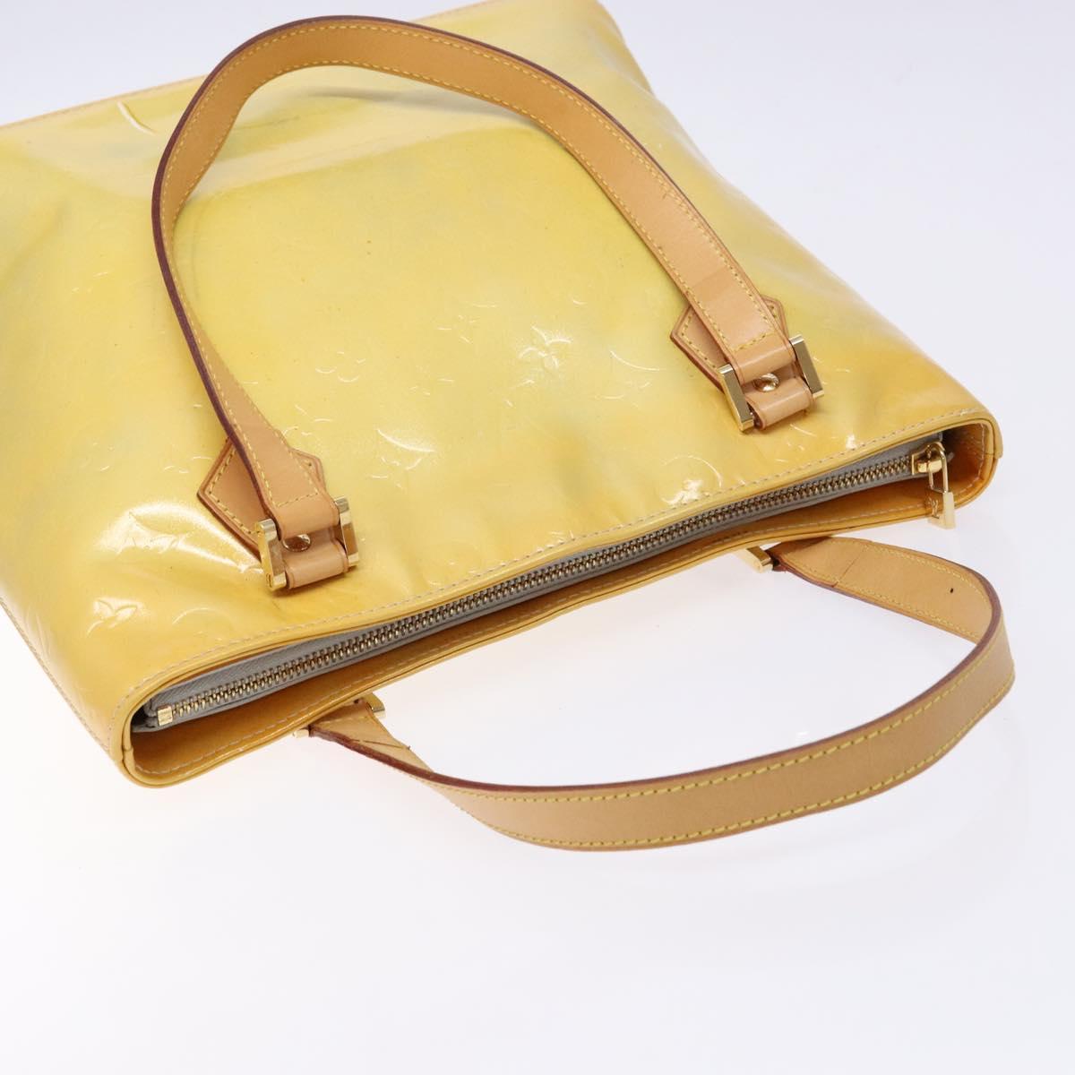 LOUIS VUITTON Monogram Vernis Houston Hand Bag Gris M91053 LV Auth 141607