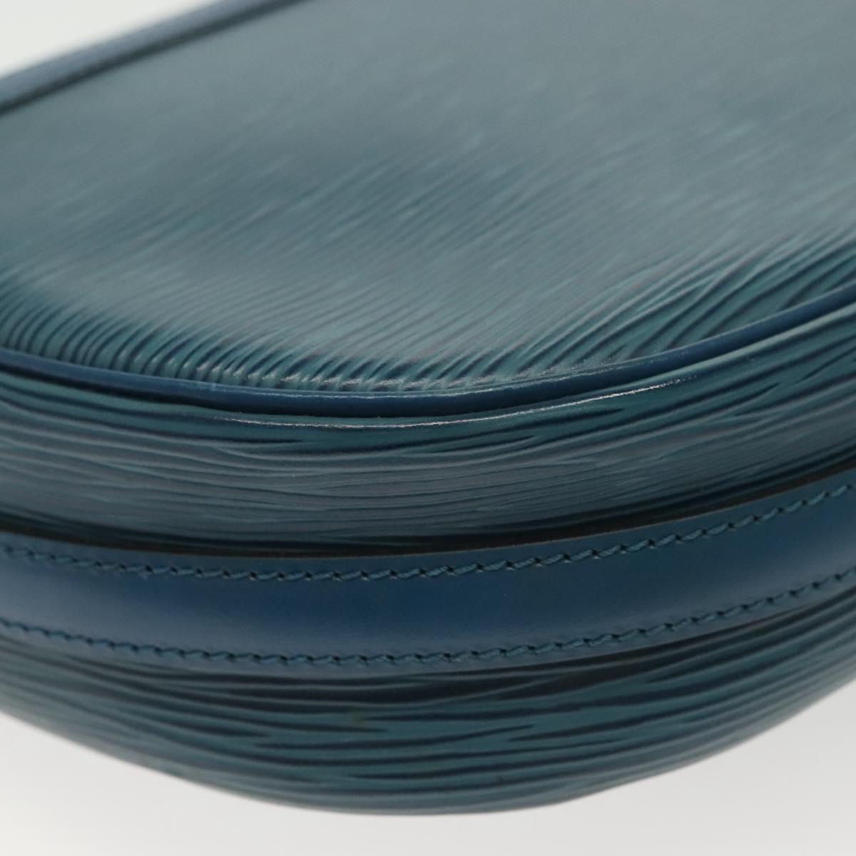 LOUIS VUITTON Epi June Feuille Shoulder Bag Blue M52155 LV Auth 141626