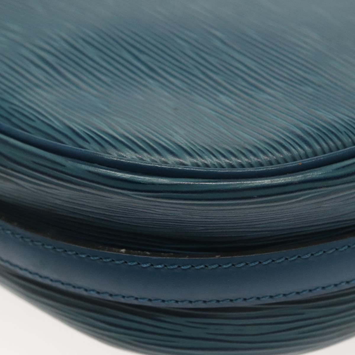 LOUIS VUITTON Epi June Feuille Shoulder Bag Blue M52155 LV Auth 141626