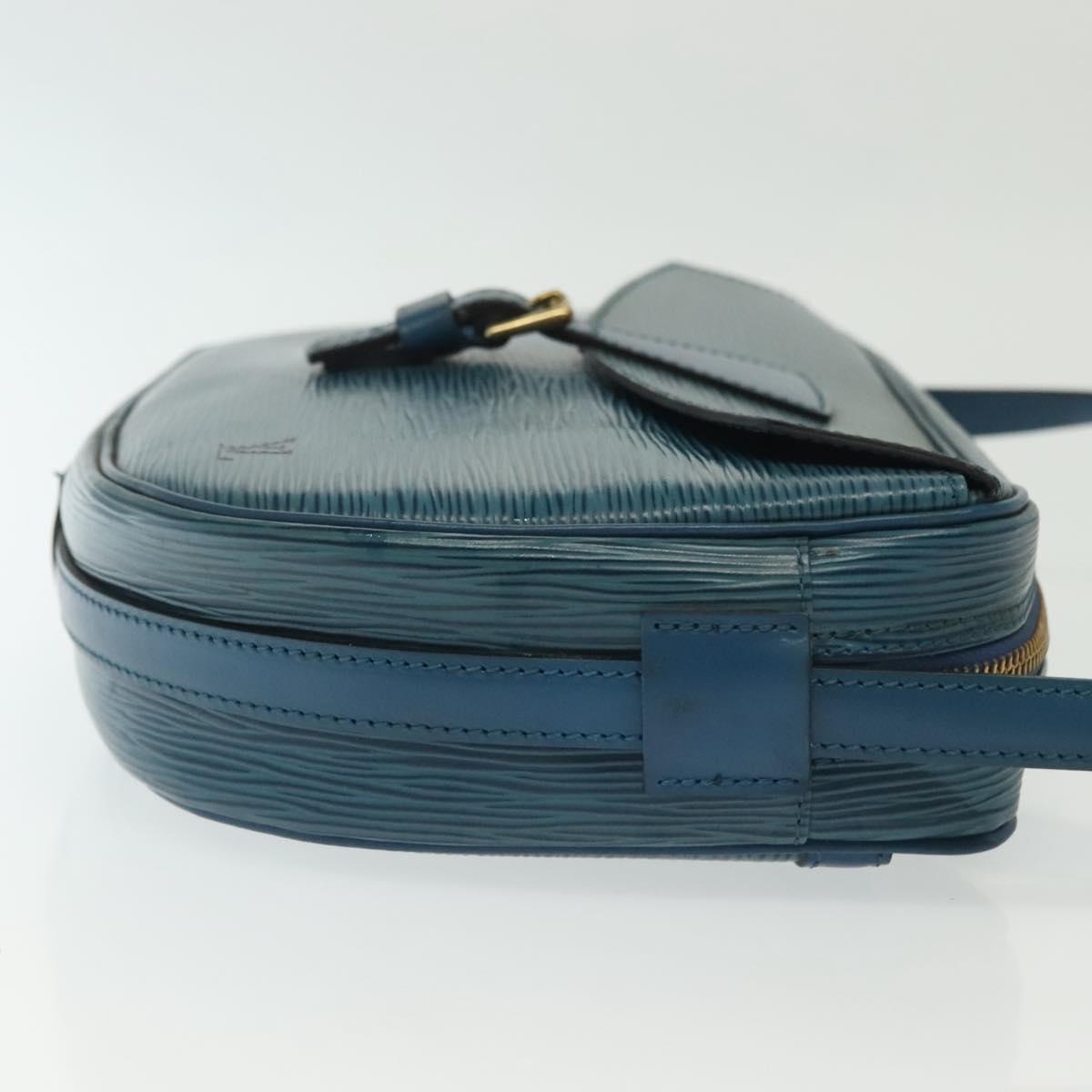 LOUIS VUITTON Epi June Feuille Shoulder Bag Blue M52155 LV Auth 141626