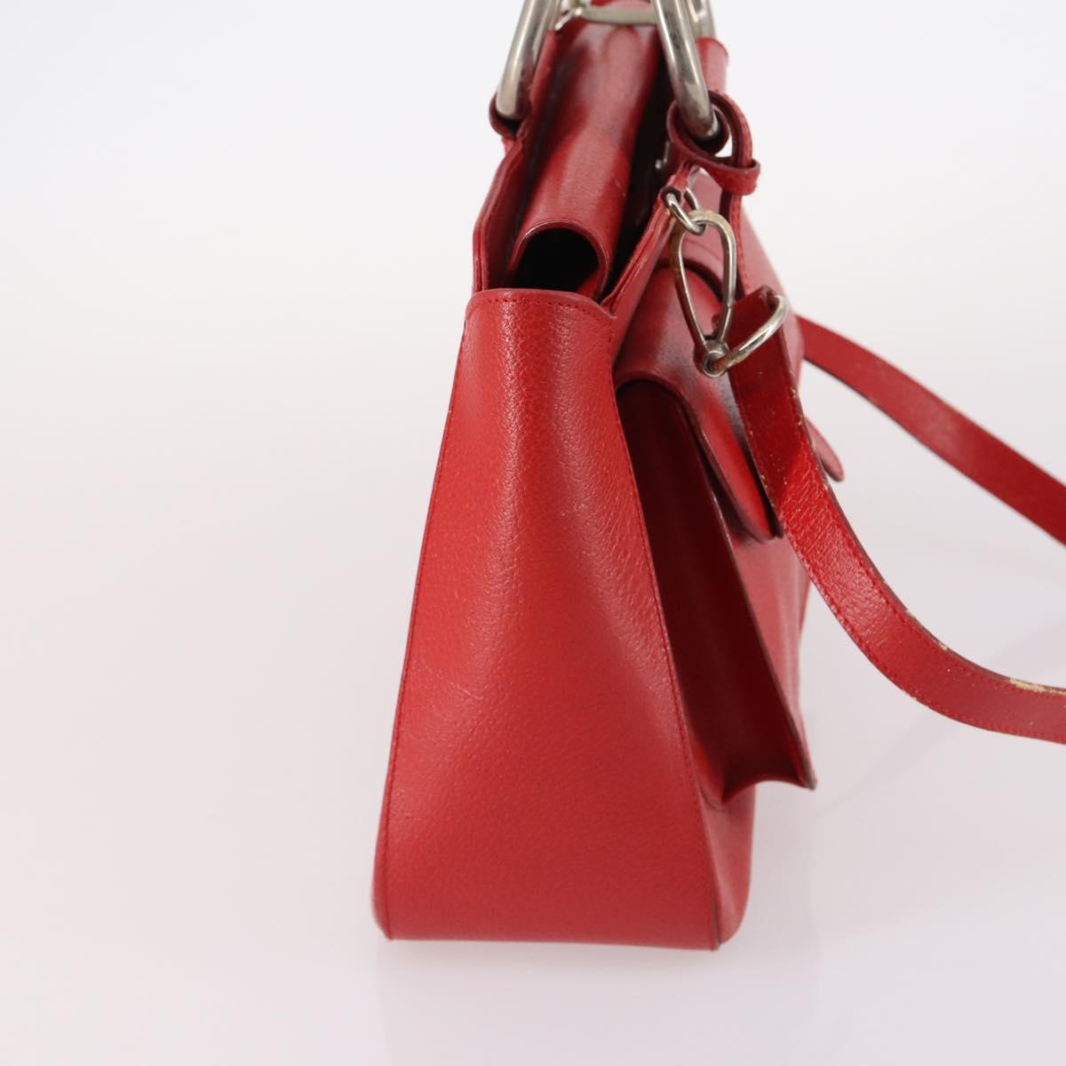 GUCCI Hand Bag Leather 2way Red 000 2058 0307 5 Auth 141632