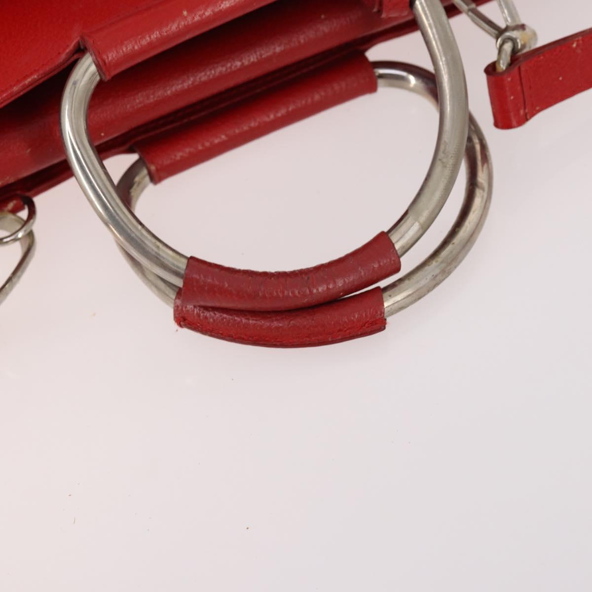 GUCCI Hand Bag Leather 2way Red 000 2058 0307 5 Auth 141632