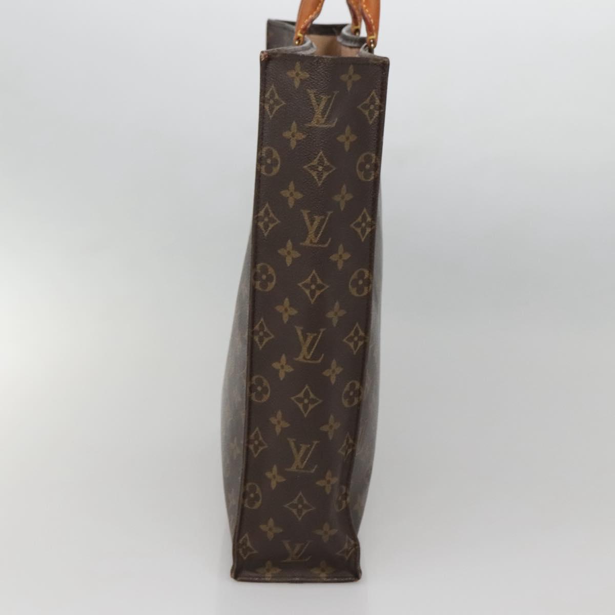 LOUIS VUITTON Monogram Sac Plat Hand Bag M51140 LV Auth 141640