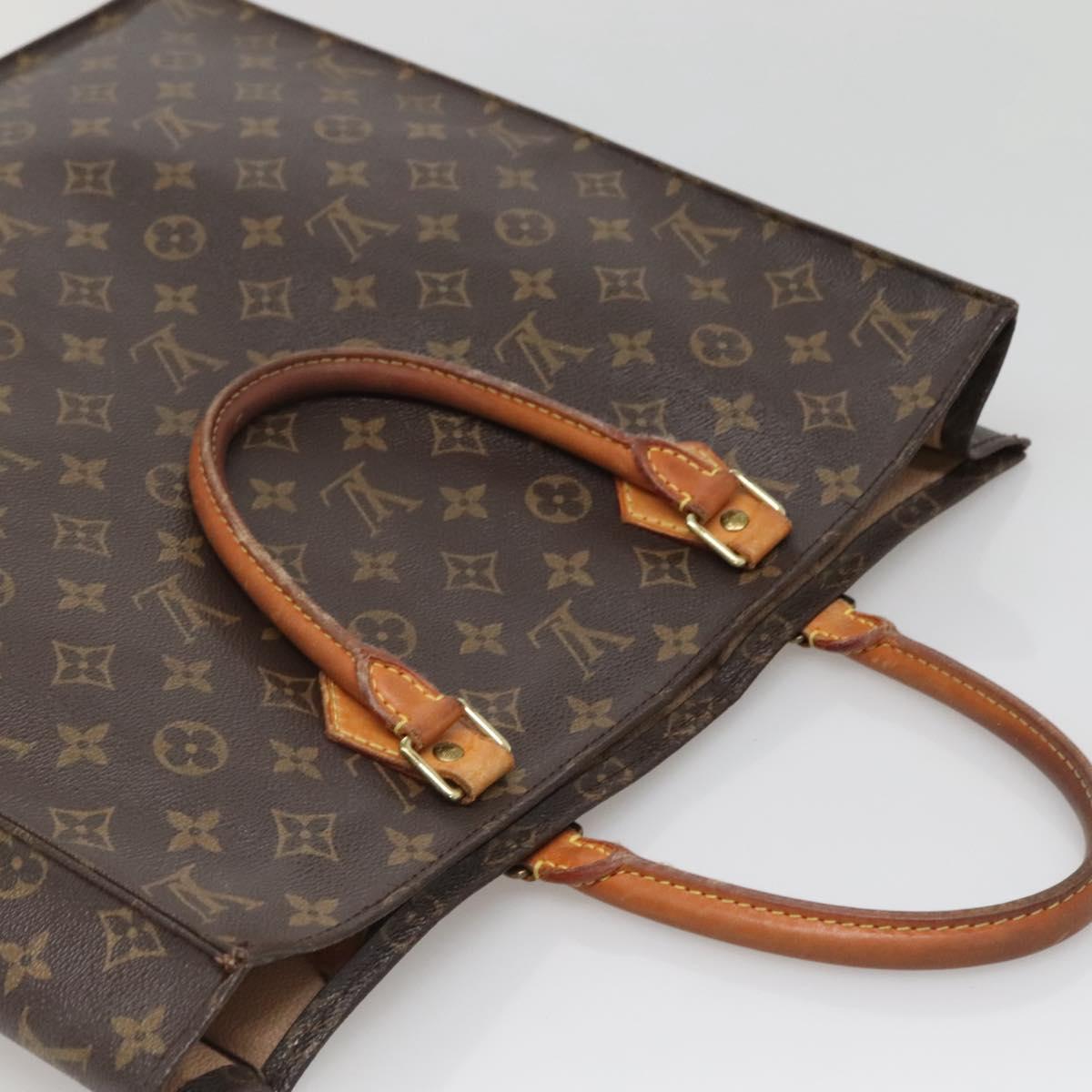 LOUIS VUITTON Monogram Sac Plat Hand Bag M51140 LV Auth 141640