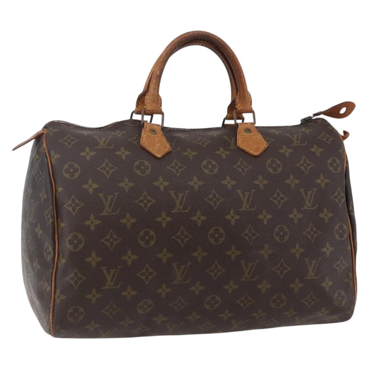 LOUIS VUITTON Monogram Speedy 35 Hand Bag M41524 LV Auth 141644