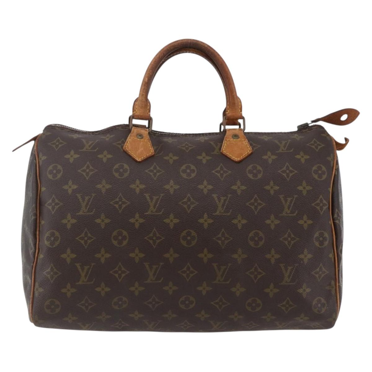 LOUIS VUITTON Monogram Speedy 35 Hand Bag M41524 LV Auth 141644