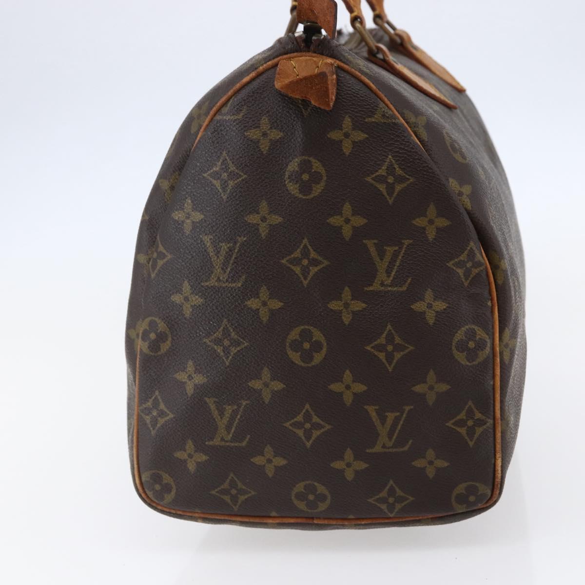 LOUIS VUITTON Monogram Speedy 35 Hand Bag M41524 LV Auth 141644