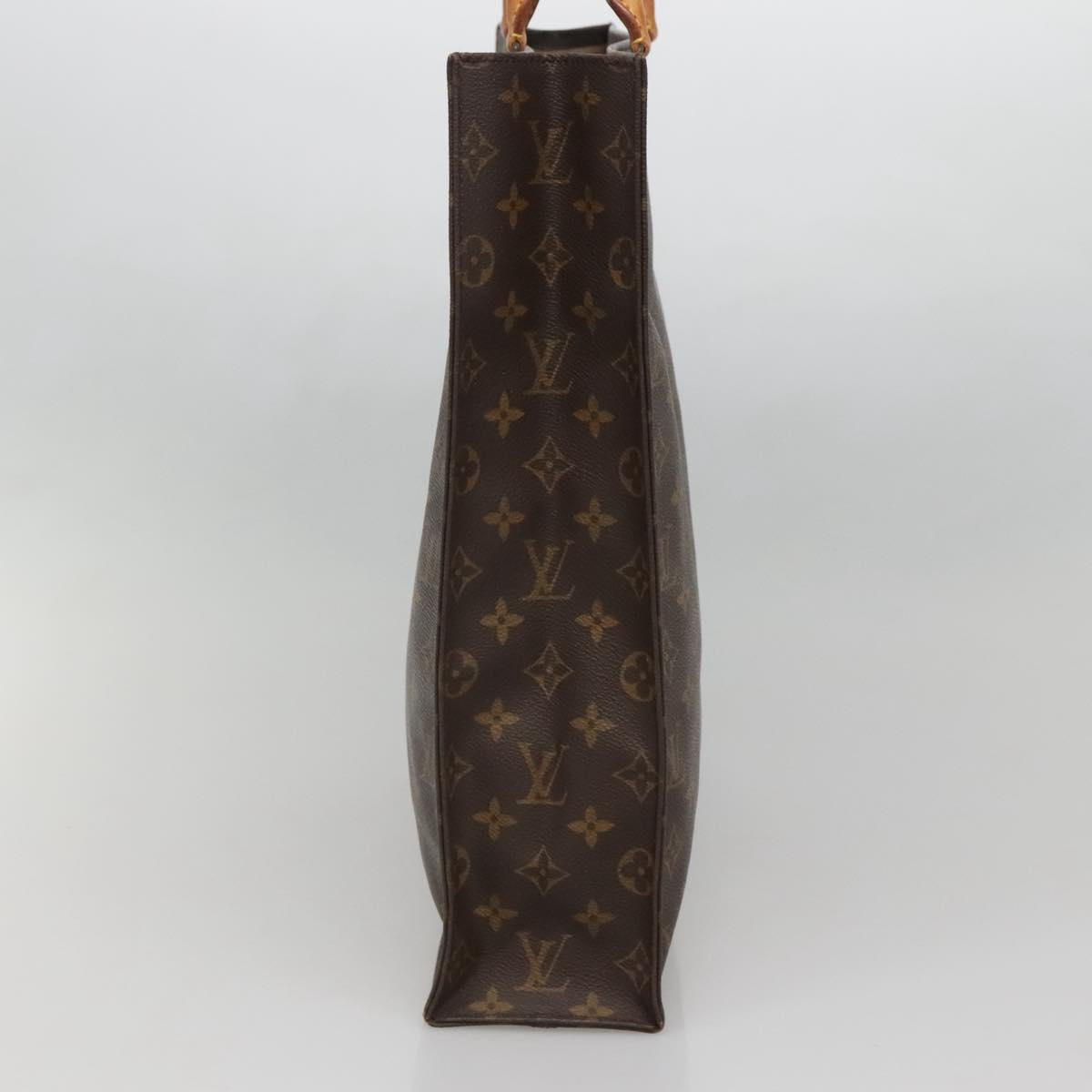 LOUIS VUITTON Monogram Sac Plat Hand Bag M51140 LV Auth 141645