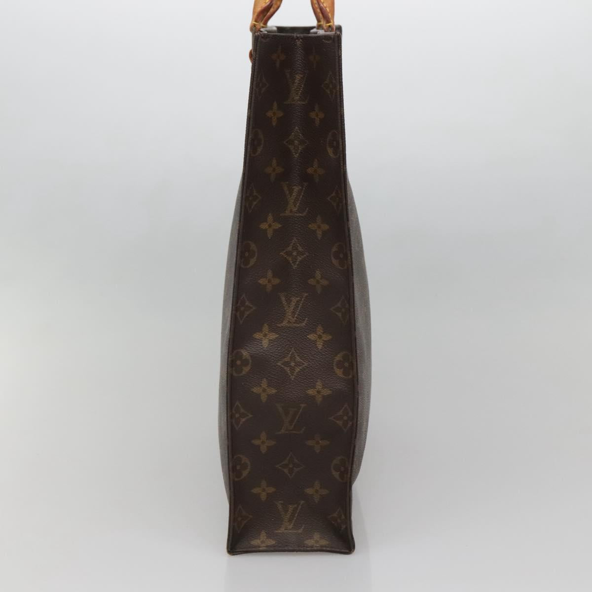 LOUIS VUITTON Monogram Sac Plat Hand Bag M51140 LV Auth 141645