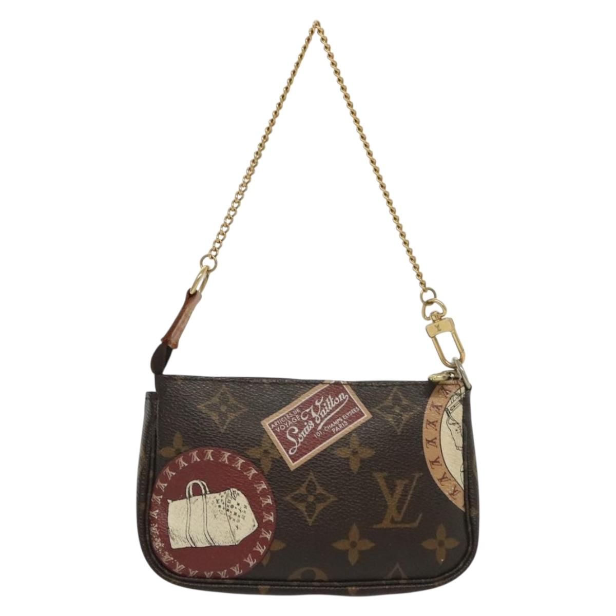 LOUIS VUITTON Monogram Patch Mini Pochette Accessoires Pouch M95804 Auth 141677V