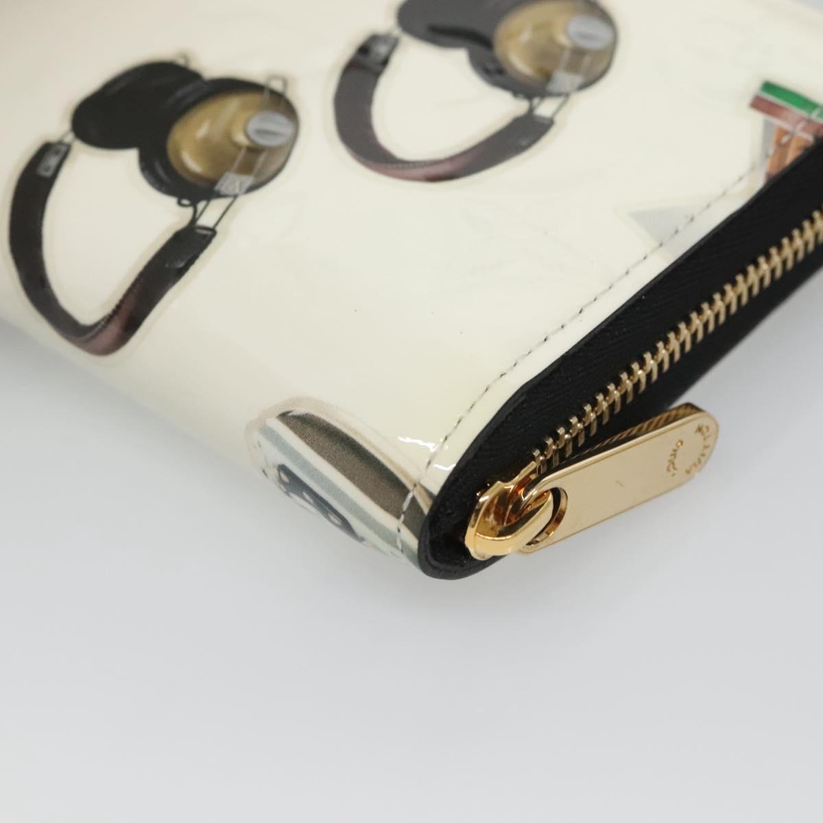 LOUIS VUITTON Vernis Sticker Print Nicola Geschier White M50372 Auth 141690V