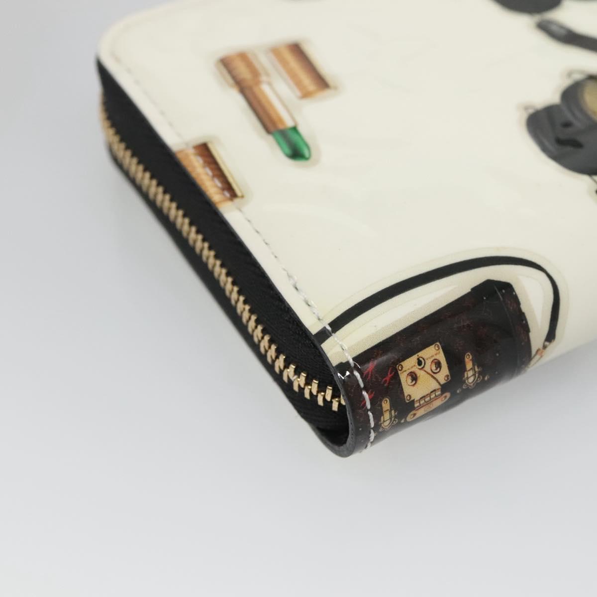 LOUIS VUITTON Vernis Sticker Print Nicola Geschier White M50372 Auth 141690V