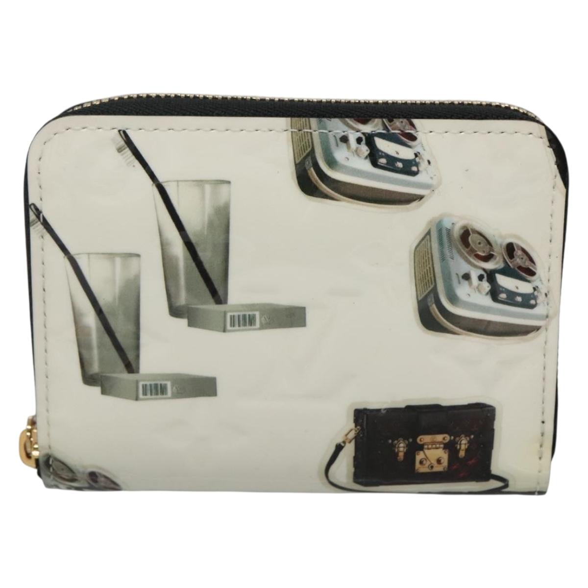 LOUIS VUITTON Vernis Sticker Print Nicola Geschier White M50372 Auth 141690V